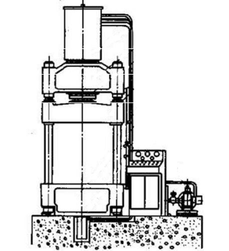 四柱液壓機結(jié)構(gòu)外形圖